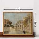KISSFOX Vintage Venice Canal Canvas Wall Art Impressionist Retro Neutral Italy Cityscape Landscape Framed Wall Art Prints Artwork For Living Room Bedroom Kitchen (8x10 in)