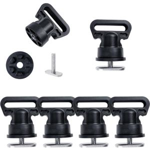 Kayak Track Mount Tie Down Pack of 6, Tie Downs for Kayak Track Mount Appropriate Width of 1.2 Inches or Smaller Kayak Track Mount Accessory for Securing Cooler, Kayak Crate, Kayak Fishing