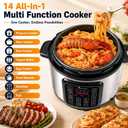 CAZACHEF 12L stainless steel Pressure Cooker | 24-hour Presetting electric rice cooker, 14 in 1 slow cooker with temperature control | LED Multifunction Steamer, Food Warmer with nonstick pot