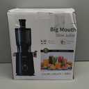Juicer Machines, ECOSELF 4.35" Large Feed Chute for Family Needs, Professional Cold Press Juicer For Whole Fruits & Vegetables, Self Feeding Effortless for Batch Juicing, Easy to Clean (Black)