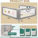 Heighten Bed Guard Rail for Toddlers Upgraded Twin, Full, Queen, King & Calking Mattress Size Swing Down Rail Guard Mattress Side Rail for Kids (Twin)
