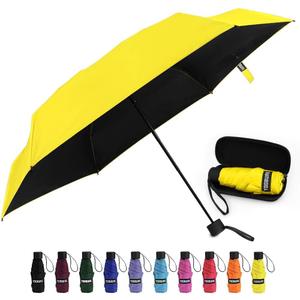 Yoobure Small Mini Umbrella with Case Light Compact Design Perfect for Travel Lightweight Portable Parasol Outdoor Sun&Rain Umbrellas