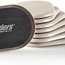 Super Sliders 3 1/2" x 6" Oval Reusable Furniture Sliders for Carpet - Effortless Moving and Surface Protection, Beige (2 Pack)