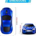 Certified Wireless Mouse Compatible with iOS Windows Android - Works with Computer, Laptop, Tablet, Mobile Phone - Universal Bluetooth/USB Receiver Connectivity (AM01-PB, Pastel Blue)