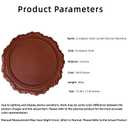 2 Pack Round Silicone Placemats Set, 13.38 Inch Diameter European Style Decorative Table Mats, Heat Resistant Waterproof Non-Slip Easy Clean Dish Mats for Dining Table & Kitchen Counter (Dark Brown)