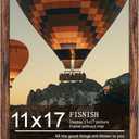 11x17 Picture Frame Brown, Classic Poster Frame for Horizontal or Vertical Wall Mounting, 1 Pack