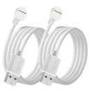 LONNKY 2 Pack 10ft/3m Charging Cable for Google Nest Cam (Battery)  Flat USB Power Cord, Outdoor Replacement Charger Wire, Compatible with Nest Cam Battery Only  White