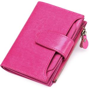 FALAN MULE Small Wallet for Women Leather Bifold Compact RFID Blocking Small Womens Wallet Purse
