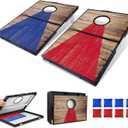 Portable Cornhole Board Set - Aluminum, Foldable 24x12in or 36x24in with Bean Bags | for Adults, Indoor/Outdoor, Travel, Beach & Camping (3x2FT)