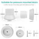 Mumeasy 4 Pack Baby Gate Wall Protector Extender Pressure Mounted Child Safety Gate Extension Kit Extends 0.864.1 in, Protects Walls & Doorways from Pet & D Gates, Works on Stairs & Door, White