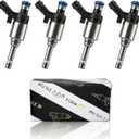 06H906036AE 6 Holes 4 Pcs 2.0L GDI High-pressure Fuel Injectors,Compatible with/Audi 2.0 A4 A5 A6 Q3 Q5 2010 2011 2012 2013 2014 2015 2016,Compatible with/VW 2.0T Passat Gti CC 2009-2017
