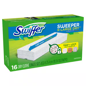 Swiffer Sweeper X-Large Dry Sweeping Cloth Refills Unscented 2 Pack 32 Count