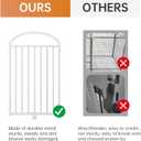 SNUOWU 2 Panels Full Matel Freestanding Dog Gates, 48" Extra Wide 32" Tall Free Standing Dog Pet Gate for Indoor & Outdoor. Foldable Pet Fences for Doorways, House, Stairs, Porch, Deck, Yard