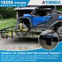 16200lbs Trailer Stake Pocket D Rings 6Pcs Heavy Duty Removable Stake Pocket Tie Downs for Flatbed, Trucks, Trailers w/ 1/2" Anti-Loss Cord