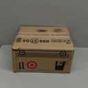 Anzoymx Stainless Steel Bathroom Trash Cans 1.8 Gallons Small Garbage Can with Pop up Lid, Dog Proof Narrow Wastebasket, Slim Waterproof Litter Trash Bins Set for Bedroom, Toilet, Office (White)