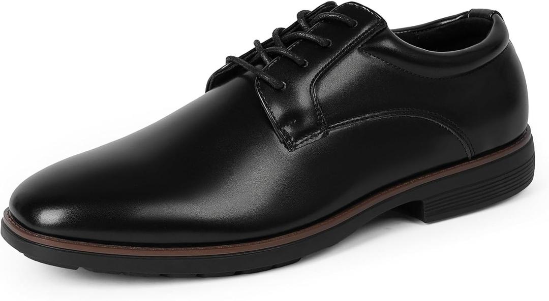 Mens Dress Shoes Lace up Formal Oxford Shoes Square Toe Business Shoe for Men (7)