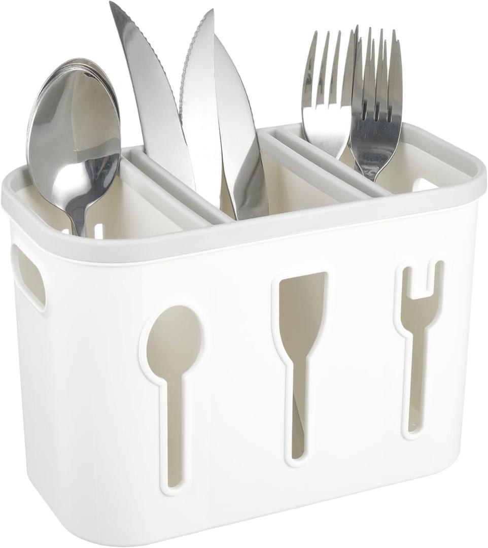 Rainmae Silverware Utensil Caddy, Cutlery Utensil Holder Organizer for Kitchen Countertop Holder Silverware Organizer Caddy for Countertop and Party Use, Holds Fork, Knife, Spoon