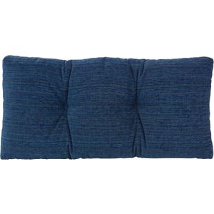 Klear Vu Corner Nook or Piano Seat Omega Non-Slip Tufted Bench Cushion for Indoor Furniture, Entryway Storage, Bay Window, 30 Inches, 10 Blue