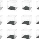 12Pcs Mineral Sample Case, Plastic Display Cube with Lid, Mini Clear Display Case, 1x1x1 Inch Specimen Boxes for Rocks and Minerals Jewelry Storage