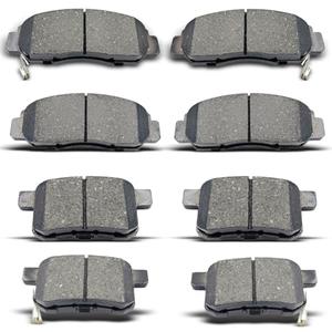 DYZJKWJW D1451 D1506 8PCS Front & Rear Ceramic Brake Pads Set Compatible with 2008-2012 Honda Accord EX & EX-L, 2009-2014 Acura Tsx