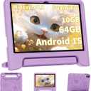 COLORROOM 2026 Upgraded Android 15 Tablet, 10inch Kids Tablet, Octa-core CPU, 10GB+64GB+1TB Expand Tablets for Kids with Kids Space, Parental Control, 6000mAh Big Battery,Touchscreen Tableta (Purple), 10.1 inches Google Tablet