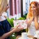 2 x Floral Pink Makeup Bag Gift, Coquette Trendy Cute Zipper Travel Toiletry Cosmetic Bag, Preppy PU Leather Organizer for Women, Coquette Birthday Gifts for Sister, Teen, Daughter, Bff, Friend