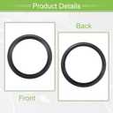 ACROPIX Universal 6.5" Subwoofer Speaker Rings Cover Spacers Speaker Audio Decorative Circle without Mesh Grille ABS Black - Pack of 2
