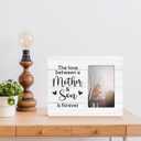Mom Picture Frame Gifts for Mother from Son, The Love Between a Mother & Son is Forever Wooden Picture Frames, 4x6 inch Photo