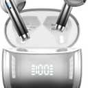 Wireless Earbuds, Bluetooth Headphones 48H Playtime Ear Buds with LED Power Display, IPX7 Waterproof Bluetooth 5.4 Earphones in-Ear Earbuds with 4 Mic for Android iOS Cell Phone Laptop, Black