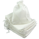 Burlap Gift Bags with Drawstring, 8x12 Inch, Party Wedding Favor Pouches, Jewelry Storage, Mason Jar Wrap, (White)