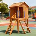 ESPETS 17 Inch 6 Pieces Colorful Safety Handles Metal for Playground Accessories- Swing Set Attachment Grab Handles, Playset Hand Grips, Indoor Monkey Bars for Jungle Gym, Playhouse, Climbing Frame