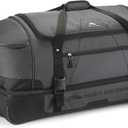 High Sierra 34 Wheeled Rolling Duffle Bag, Lightweight and Durable Weekender Travel Duffle bag with Recessed telescoping pull handle, 89L Capacity, Black