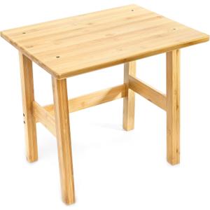 yarlung Bamboo Stool 14 Inch Tall One Step Stool for Bedroom, Non-Slip Small Bathroom Shower Bench Seat for Saunas SPA, Easy Assembly