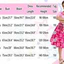 Kids Rise Red Costume Girls Bridget Pink Princess Dress Younger Queen of Heart Cosplay Outfit for Halloween Party (7-8 Years)