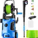 Electric Pressure Washer 4800 PSI 4.0 GPM Power Washers Electric Powered with with 33ft Pressure Hose, 4 Nozzle and Foam Cannon, Powerwashers for Home, Cars, Patio, Upgraded Light Blue