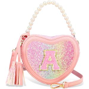 Birthday Purse Gifts for Little Girls - Heart Princess Handbags Shoulder Kids Crossbody Bag Toddler for Christmas Gift A