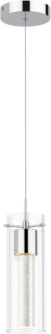 Alice 1-Light Pendant Ceiling Light Fixture, Integrated Led and Premium Bubble Glass, for Kitchen Island, Hallway, Entryway, Passway, Dining Room, Bedroom, Balcony Living Room