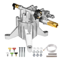 YAMATIC 7/8" Shaft Vertical Pressure Washer Pump 3000 PSI @ 2.5 GPM Replacement Pump for Power Washer, Compatible with GCV160, GCV190, Homelite, Troybilt, Ryobi, Rear Facing Inlet/Outlet