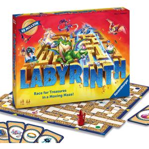 Ravensburger Labyrinth Board Game - A Strategic Maze Challenge for Family Nights - Find Treasures & Block Opponents - MESH Accredited - Great Birthday Gift - 2-4 Players - Kids Ages 7-10 and Older