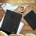 Fuyoooo 3 Pcs Father's Day Christian Gifts for Church Men Pastor's Appreciation Gifts Leather Bible Verse Portfolio Scripture Notebook Bible Pen Religious Portfolio for Pastor Ordained Minister