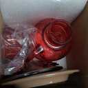 Kingsyard Glass Hummingbird Feeders for Outdoors, 16 Oz Wild Bird Feeder 6 Feeding Ports & Ant Moat Included, Hanging Bird Nectar Feeder Garden Red Dcor Gifts for Mom, Red