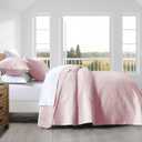 Boryard 3-Piece Twin Quilt Set, Lightweight Soft Quilt Bedspread Coverlet (68 x 86 inches) with 1 Pillow Shams (20x26 inches), Pink