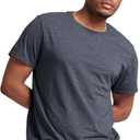 Russell Athletic Mens Dri-Power Short Sleeve Tees, Moisture Wicking, Odor Protection, UPF 30+, Sizes S-4x (Black Heather)