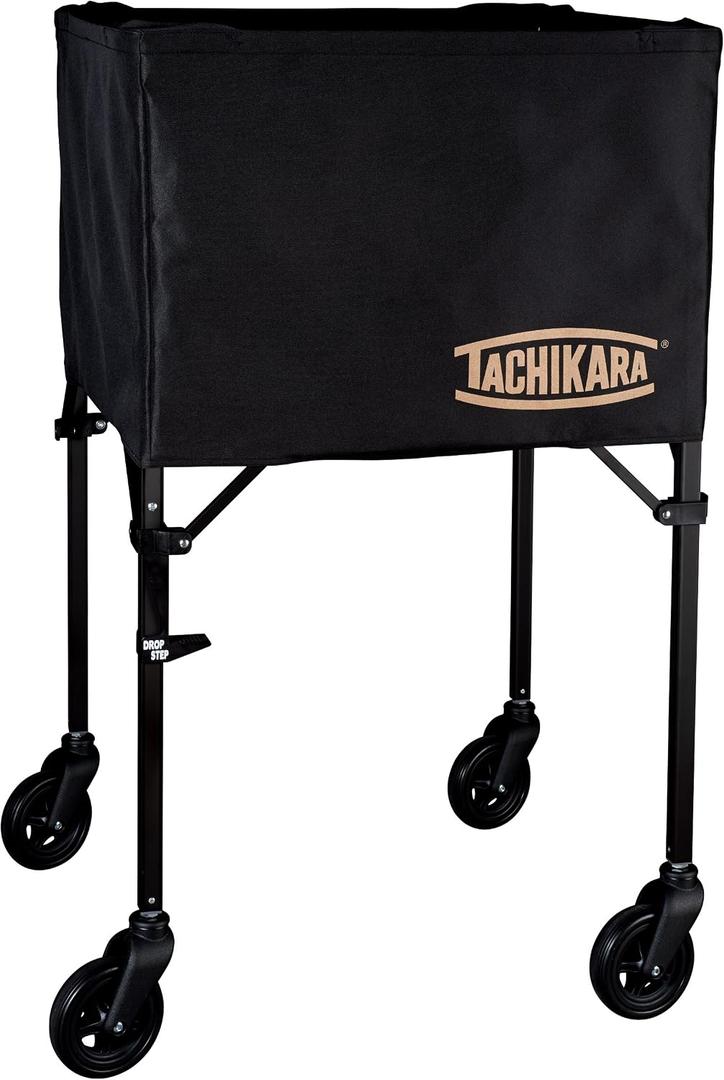 Tachikara DS-1 Premium Ball Cart,  Product Dimensions 42"D x 6.5"W x 6.5"H, 5" OVERSIZED WHEELS: Non-marking 5-inch wheels provide a smooth