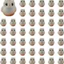 XGNG 50pcs Owl Mini Ornament Microlandscape Creative Cartoon Landscaping Resin Statue Fairy Garden Plants Decoration and Car Accessories