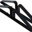 PUPETPO Support Feet for Pet Gate (Updated Version), Pet Gate Metal Support Feet Set of 2 for Extra Wide Foldable Dog Gates, Easy to Install, A Pair of Safety Fence Feet for Wooden Dog Gate, Black