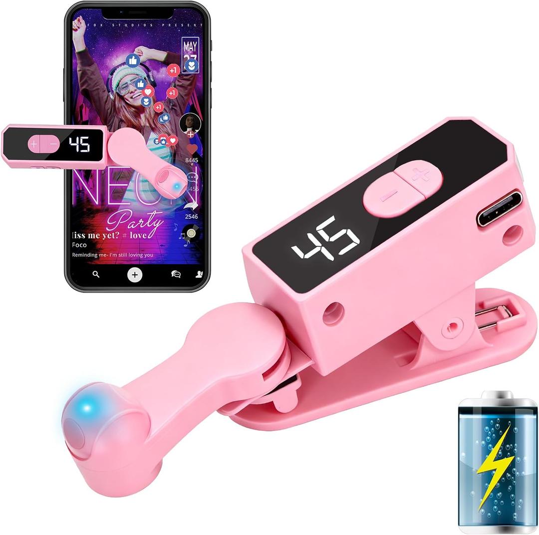 Raisetip Portable Auto Clicker for iPhone iPad Android Builtin Battery with Strong Battery Life HandsFree Silent Operation Handy, Auto Tapper for Tiktok Live，Gaming,Likes & Reward Tasks (Pink)