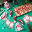 12 Sets Christmas Crochet Candy Canes Ornaments Handmade Christmas Christian Gift with Legend of Candy Cane Cards for Xmas Tree Decor Church Gathering Employee Friends Family Coworkers Party Favors
