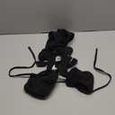 WDIRARA Women's 3D Floral Cut Out One Piece Swimsuit Deep V Neck Tie Halter Backless Swimwear Black and White, Small