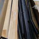 Bunk Bed Full XL Over Queen for Adults,Heavy Duty Metal Bunk Bed Frame with Guardrail and Ladder, No Box Spring Needed, Black